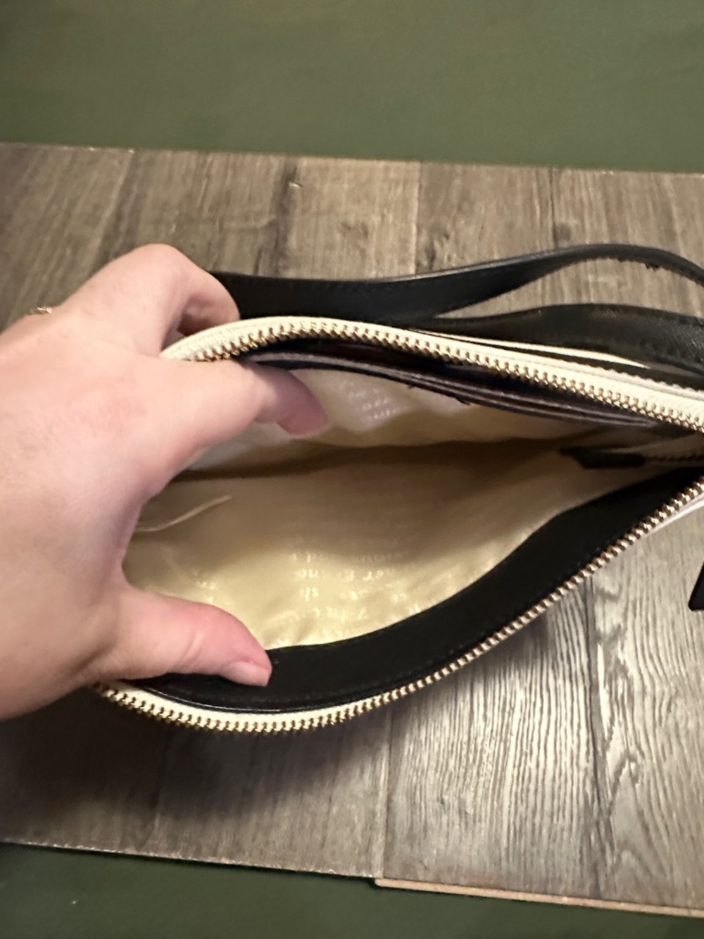 kate spade Black & White Striped Crossbody Pouch - Picture 4 of 4